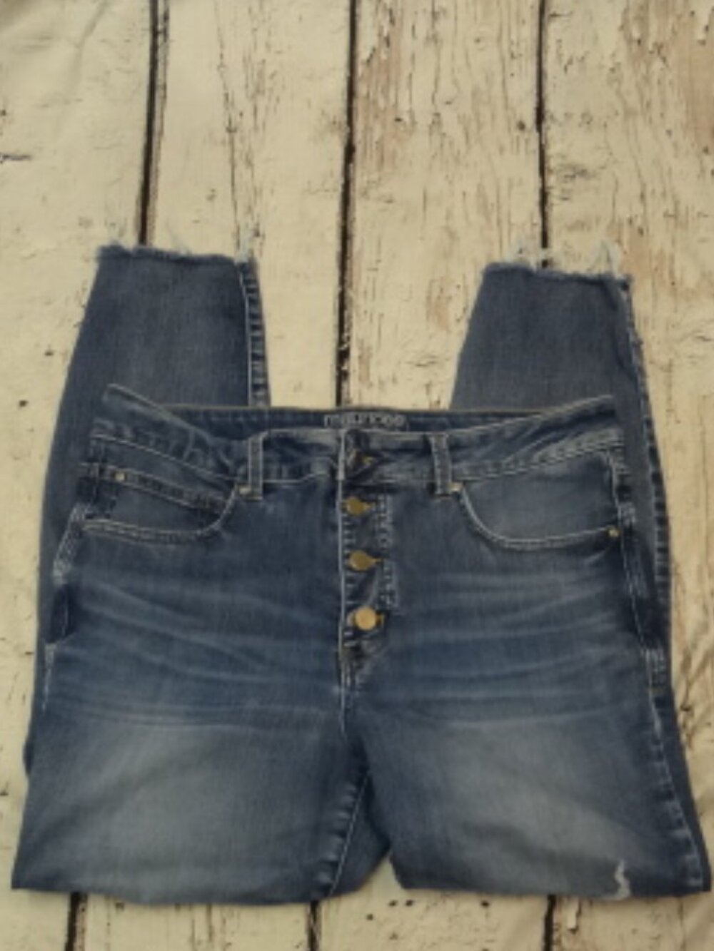 Maurice's Women's  Ever Flex High Rise Button Ankle Jean